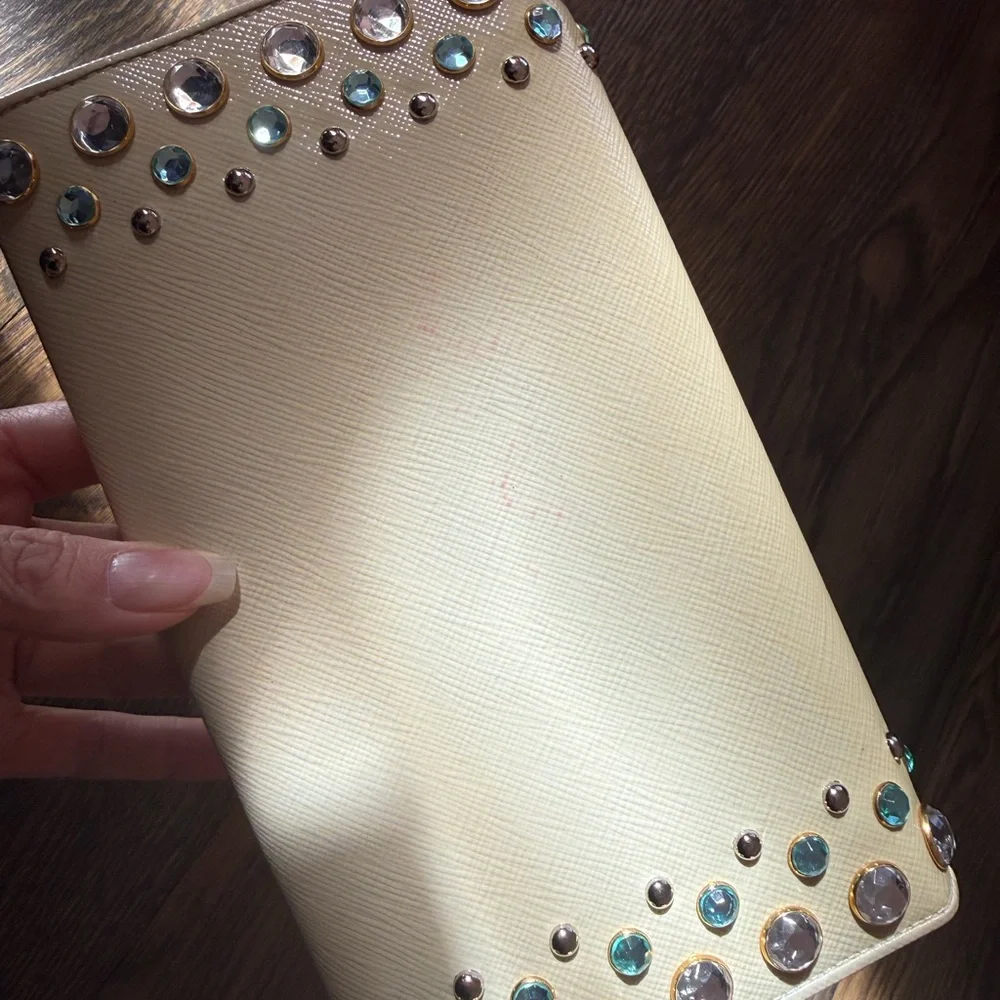 Prada Gold Crystal Embellished Clutch (can be converted into a cross body bag) - Picture 5 of 8